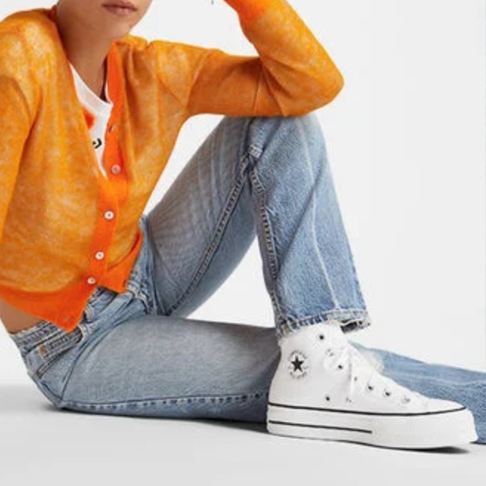 Converse White High-Top Sneakers